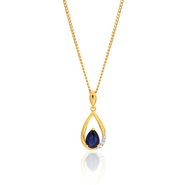 Diamond Colored Stone Pendant