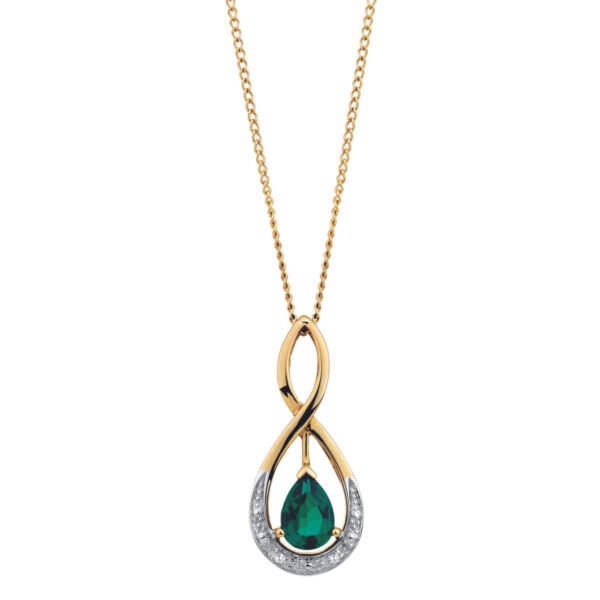 Diamond Colored Stone Pendant