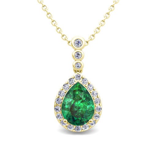 Diamond Colored Stone Pendant