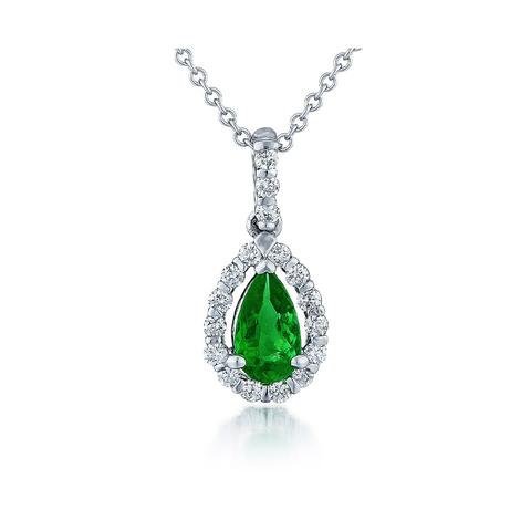 Diamond Colored Stone Pendant